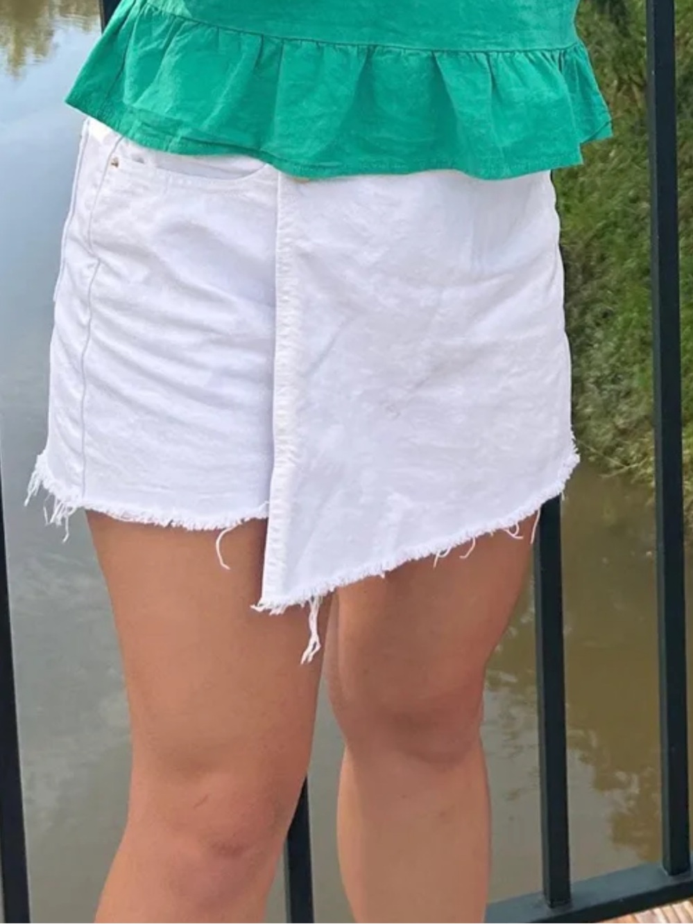 White Zara Jean Skort